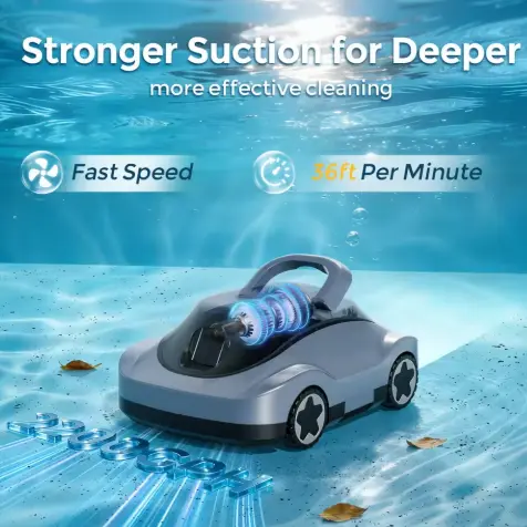 Pembersih Kolam Robot Tanpa Kabel dengan Vakum Pengisap Kuat